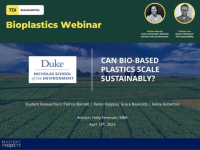 Can bio-based plastics scale sustainably? Find out more in our webinar.